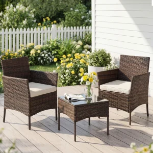 Wicker Patio Bistro Set
